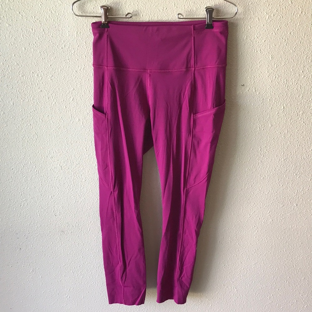 Lululemon Fast and Free High-Rise Crop II 23" *Non-Reflective Deep Fuchsia